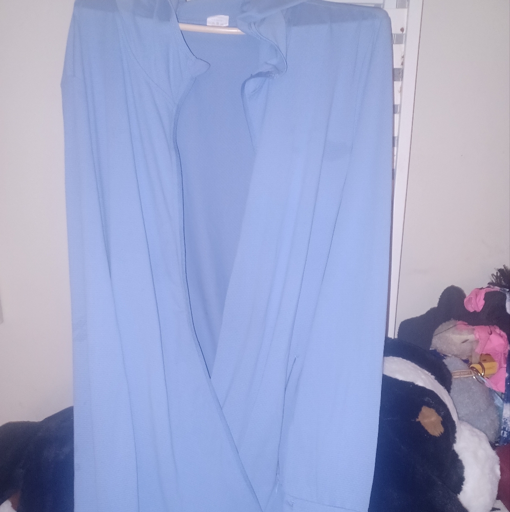 Light Blue Hooded Robe